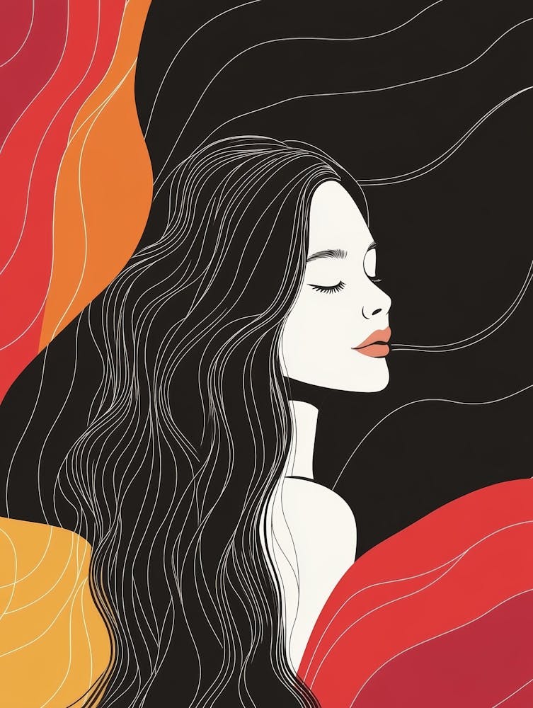 Woman With Long Hair 13