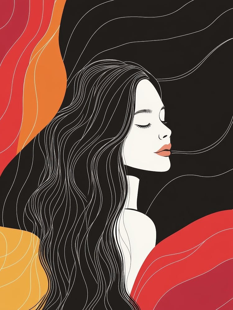 Woman With Long Hair 13