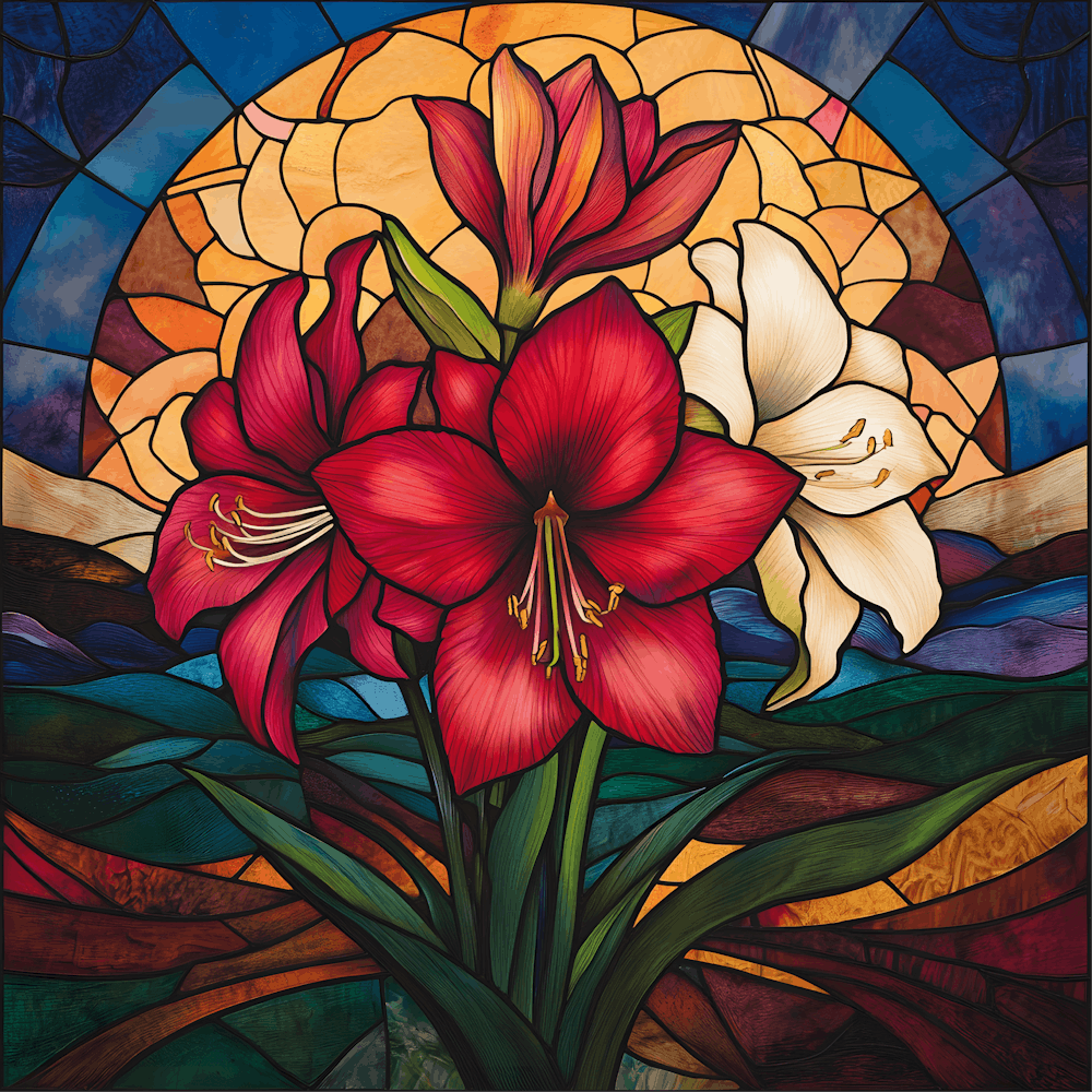 Flowers Stained Glass Sublimation 13