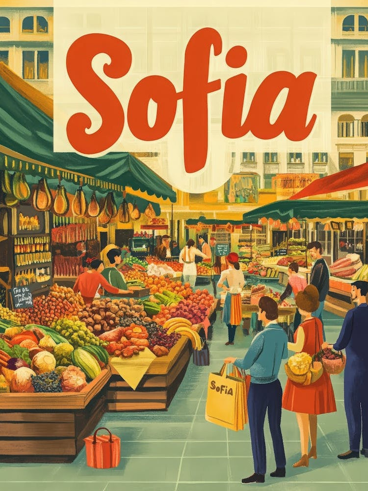 Aihrgdesign A 1970s Inspired Travel Poster For Sofia 5
