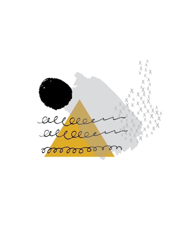 Abstract Mustard Mountain and Sun