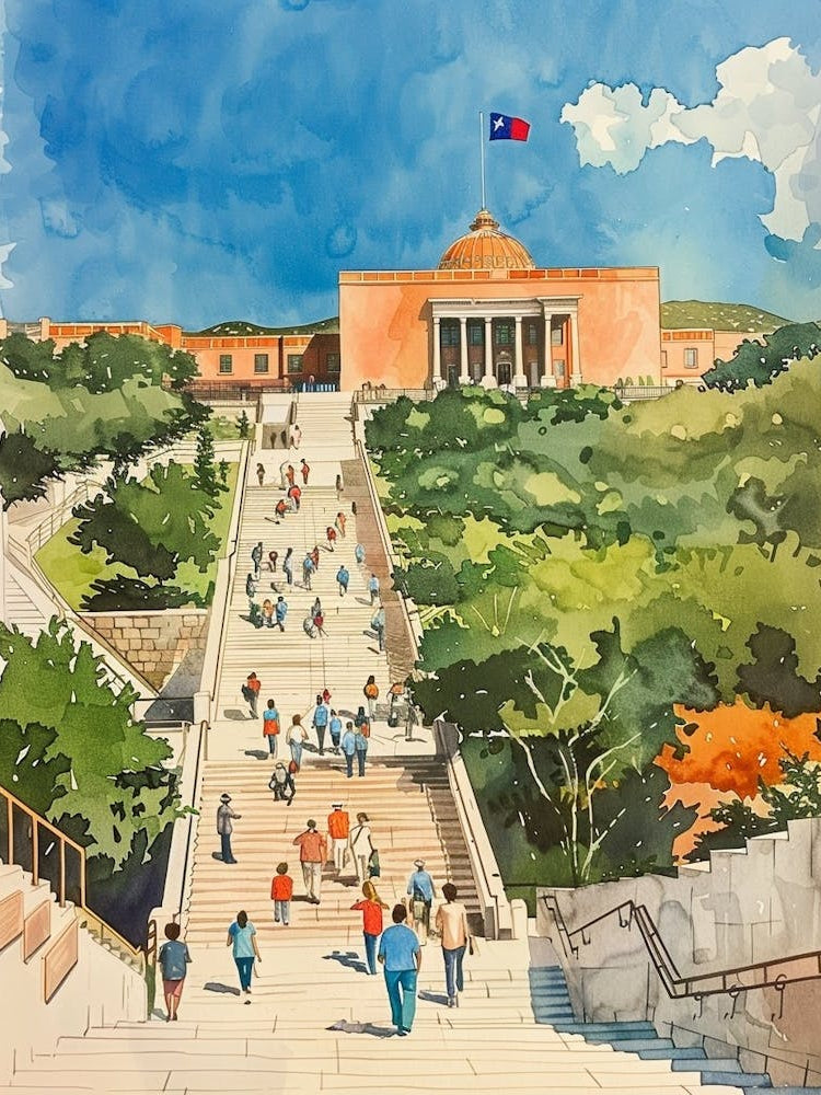 Storybook Illustration The Bullock Austin Texas State History Museum 1