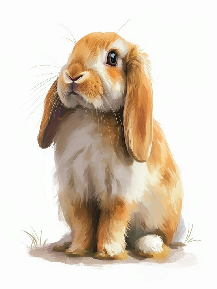 Florida White Rabbit Nursery Illustration 5