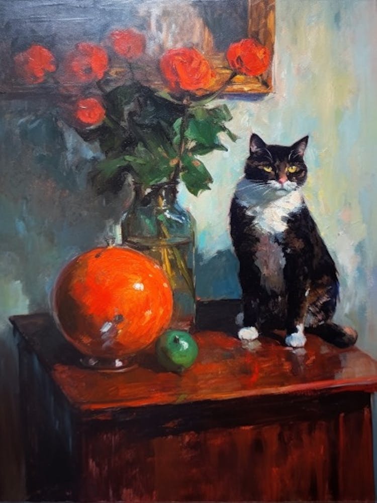 Amaryllis With A Cat 3