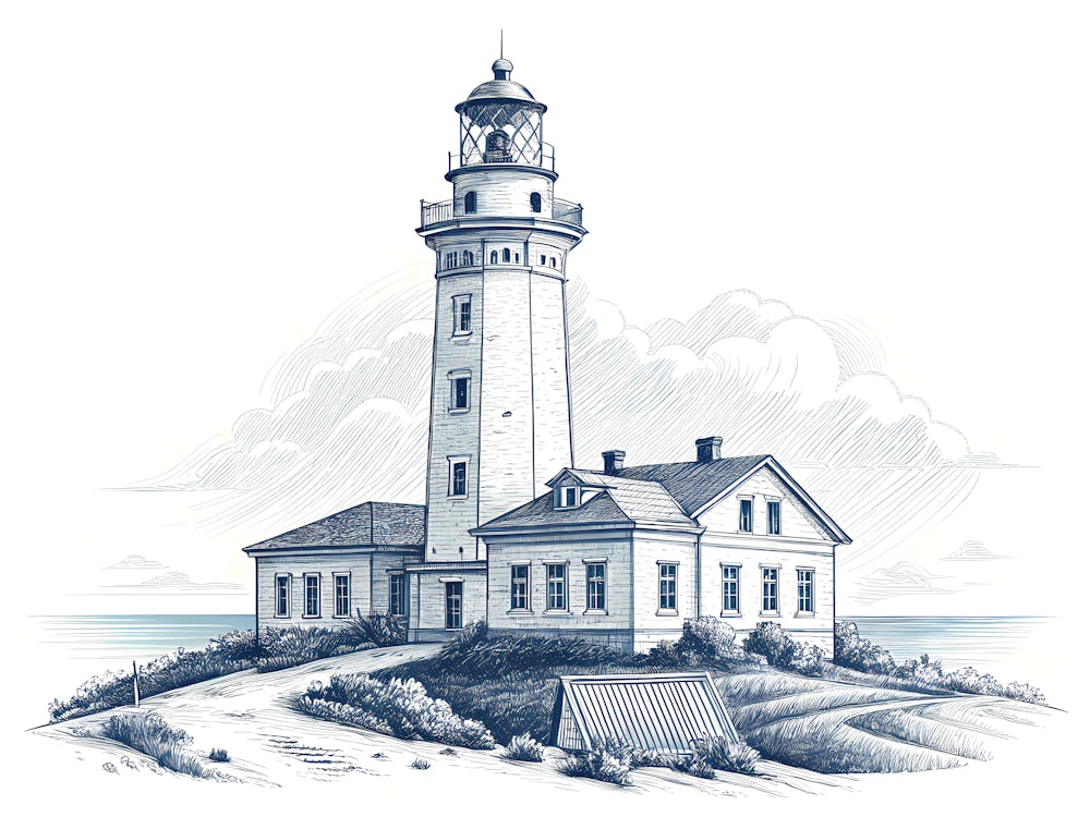 Minimalist Ink Sketch Of Minimalist Depiction Of A