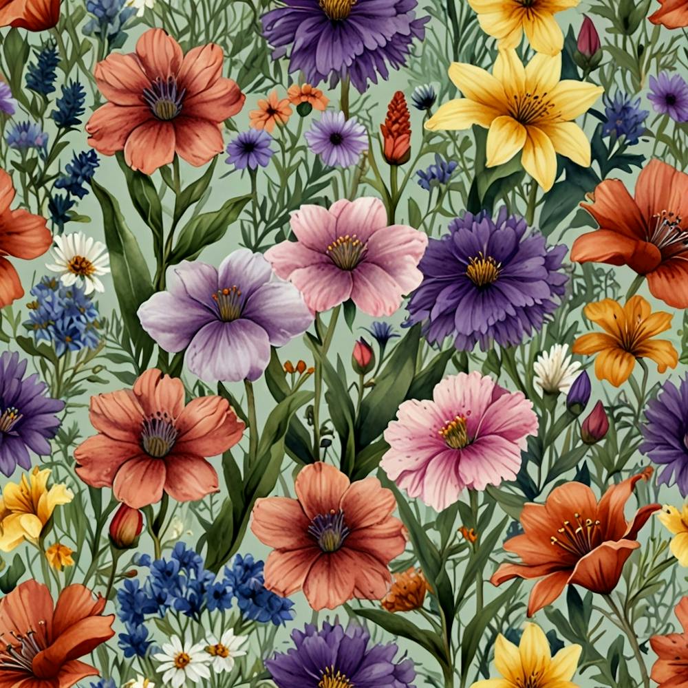 Botanisches florales Nahtloses Muster