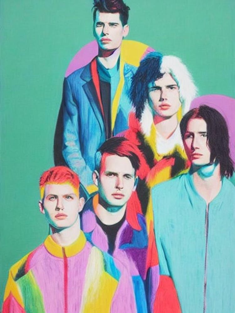 Foster The People Colourful Illustration