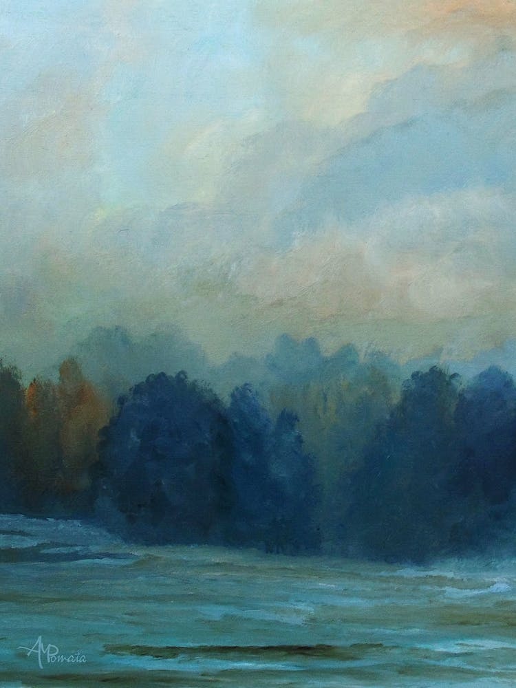 Night Fading In The Woods