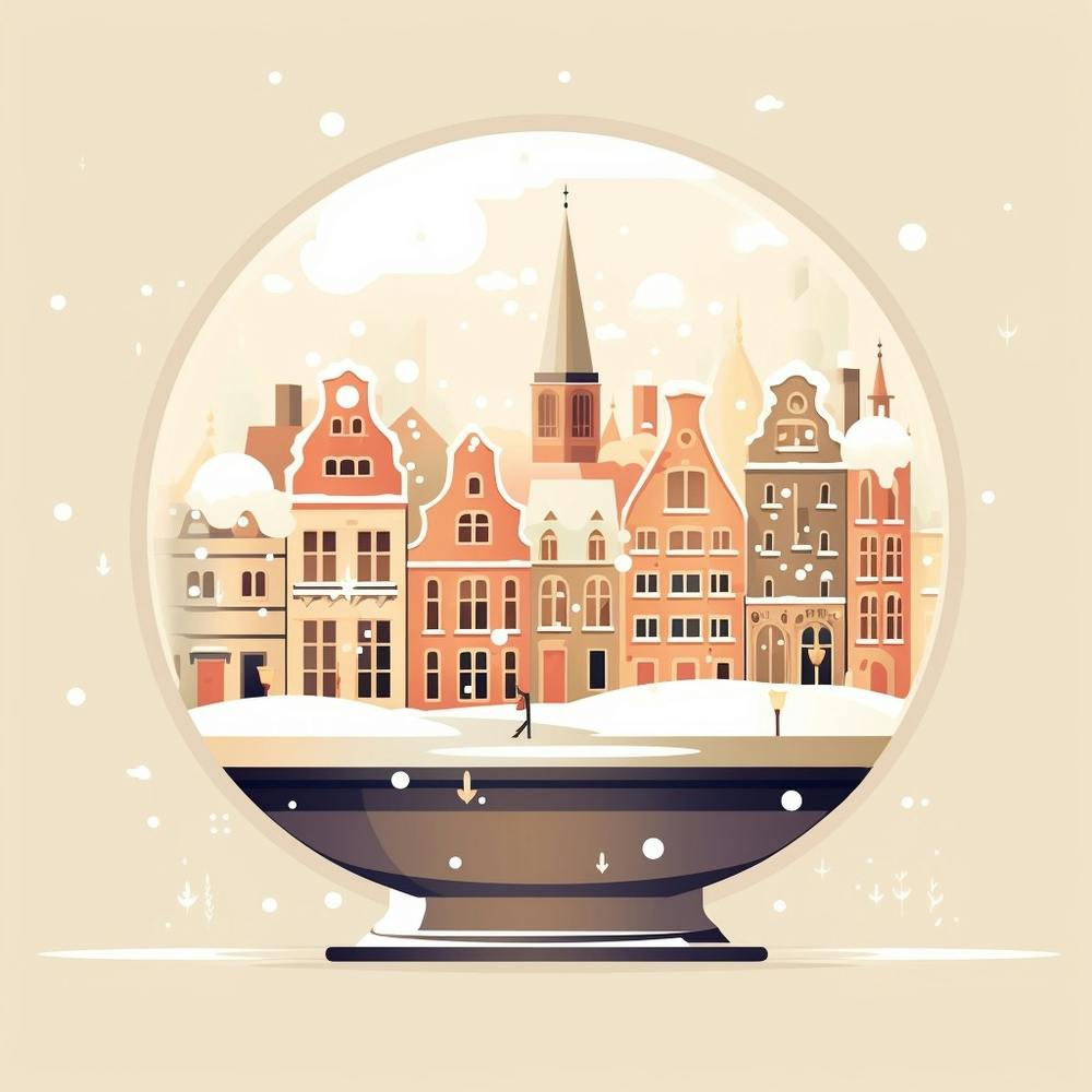Bruges Belgium 2 Snowglobe