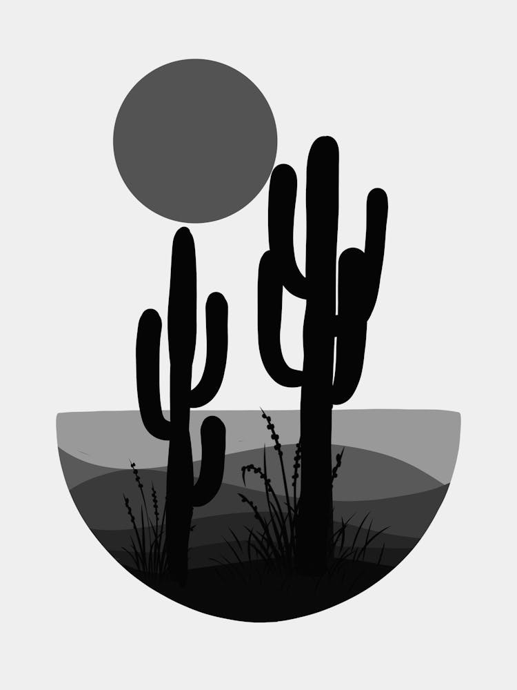 Silhouette de cactus 1