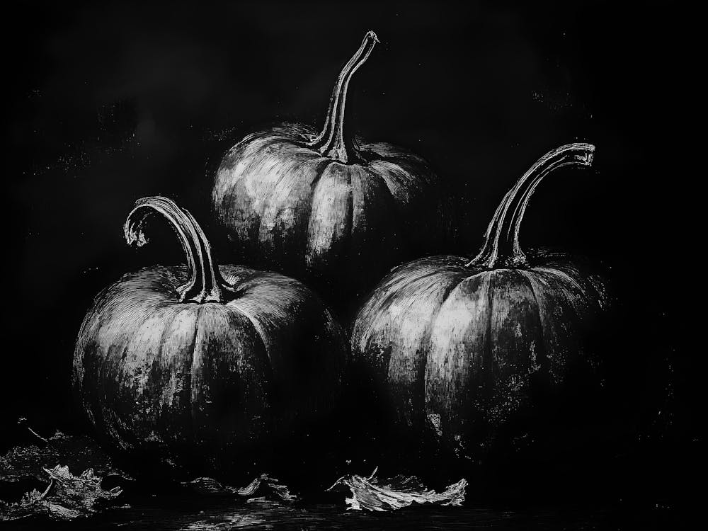 Black And White Pumpkins 7