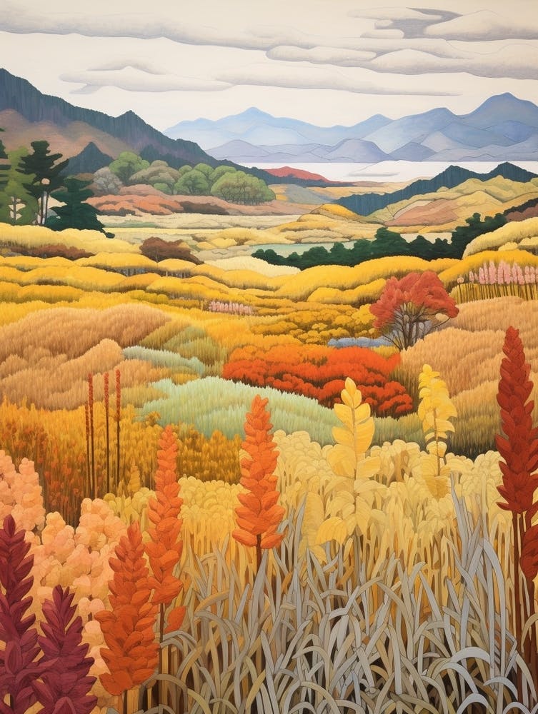Autumn National Park Painting Fuji Hakone Izu National Park Japan 2