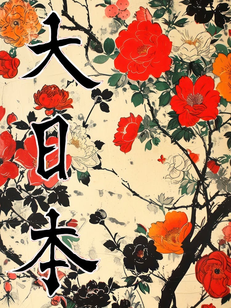 Hokusai  Great Japan Poster Japanese Flowers 15
