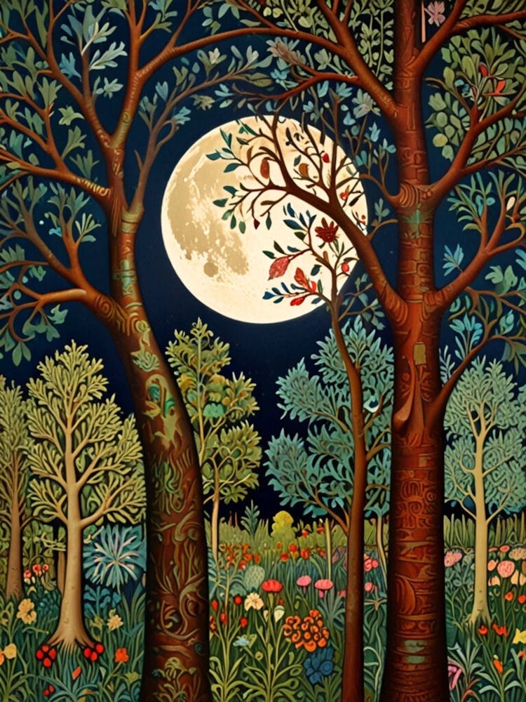 William Morris Moonlight In The Forest 68