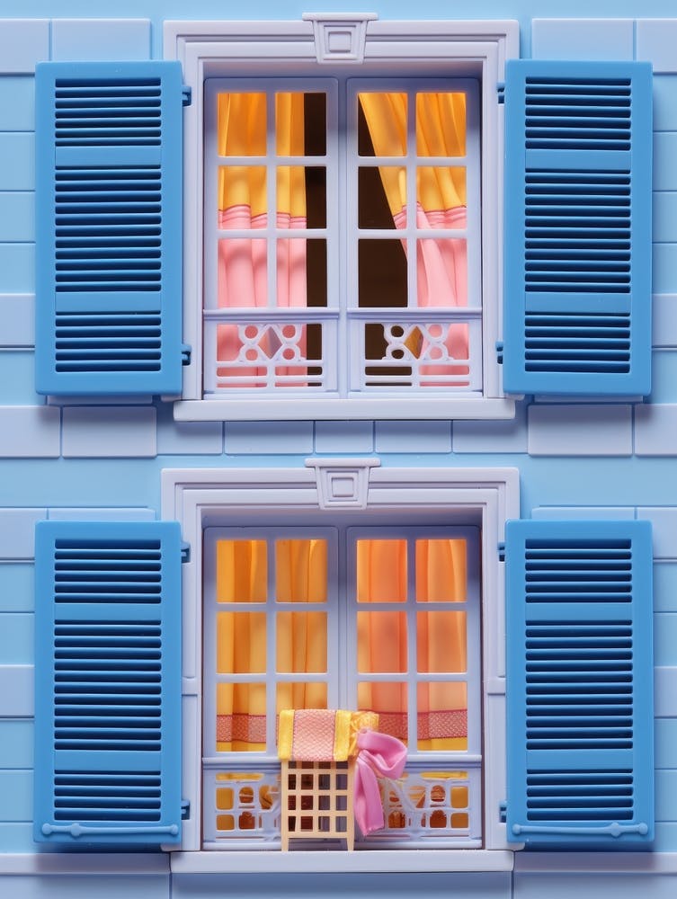 Window With Blue Shutters
