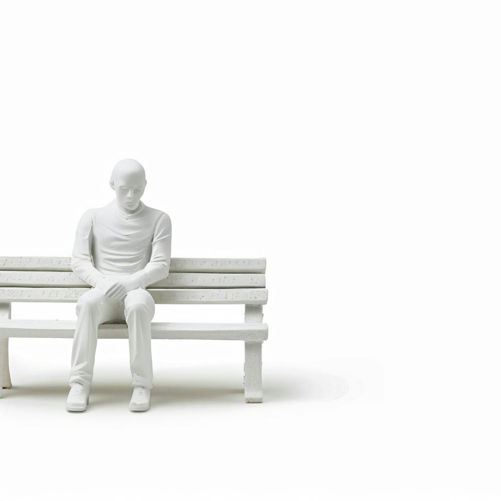 Man Sitting On A Bench