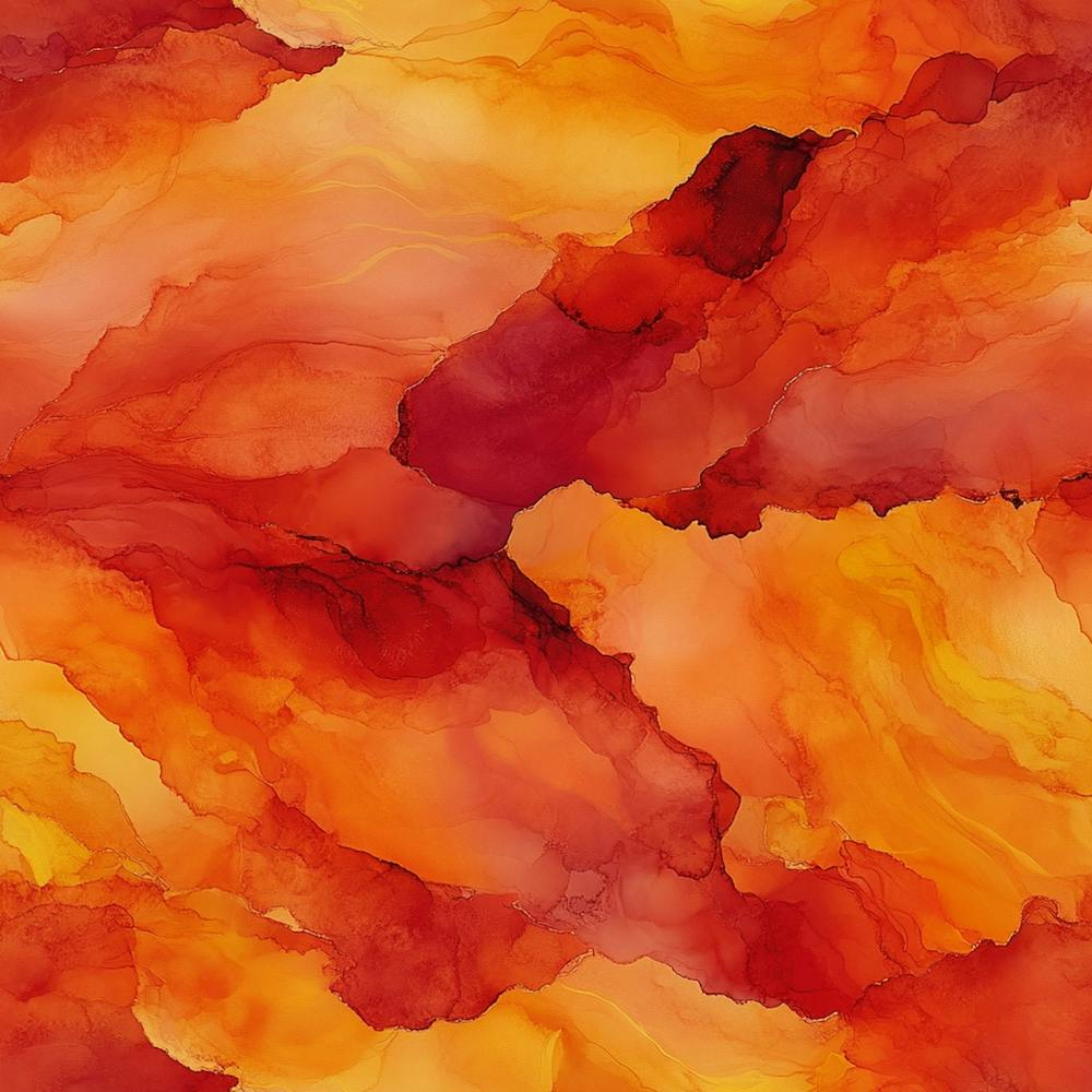 Flowing Orange Fall Alcohol Ink Digital Paper Background