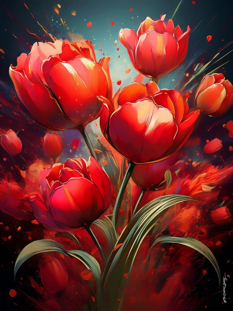 A Bunch Of Tulips
