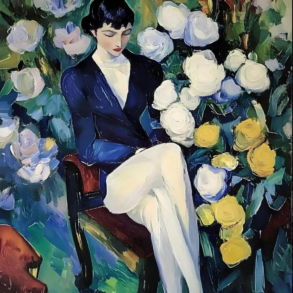 Woman Sitting In A Chair