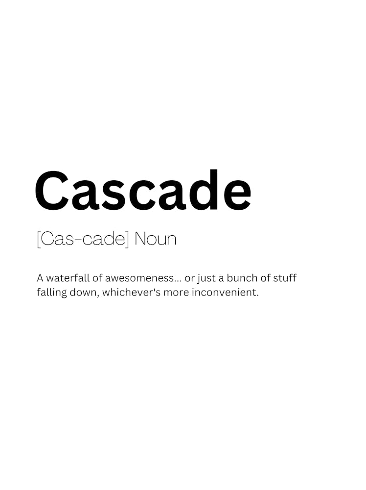 Cascade Definition Meaning