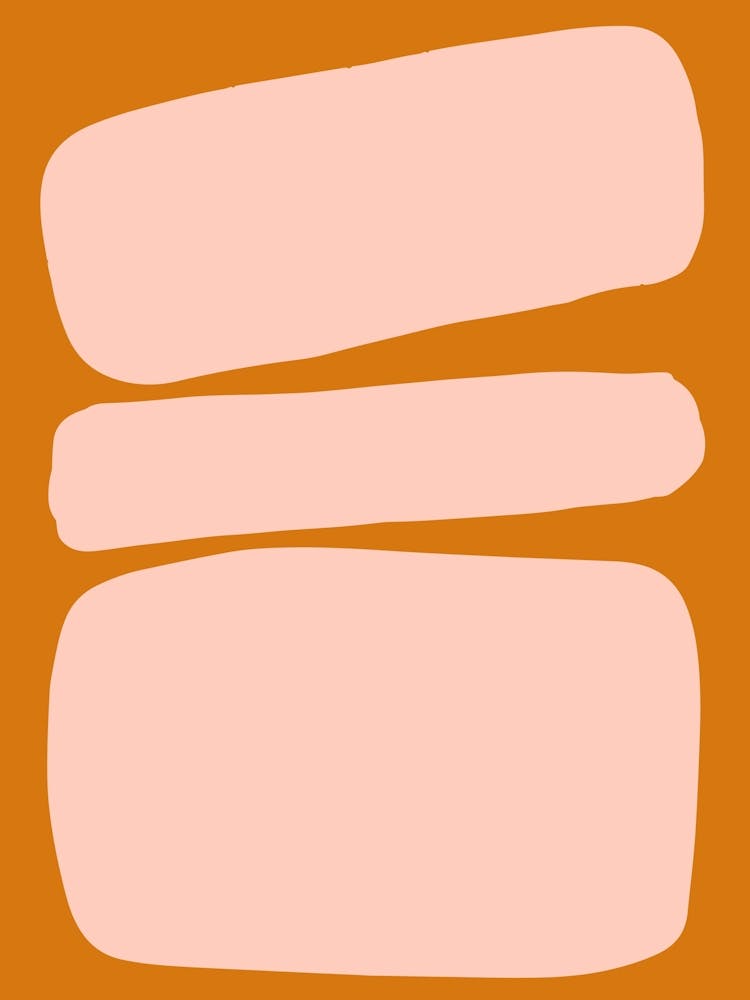 Formes Abstraites Bauhaus 3 Orange & Rose