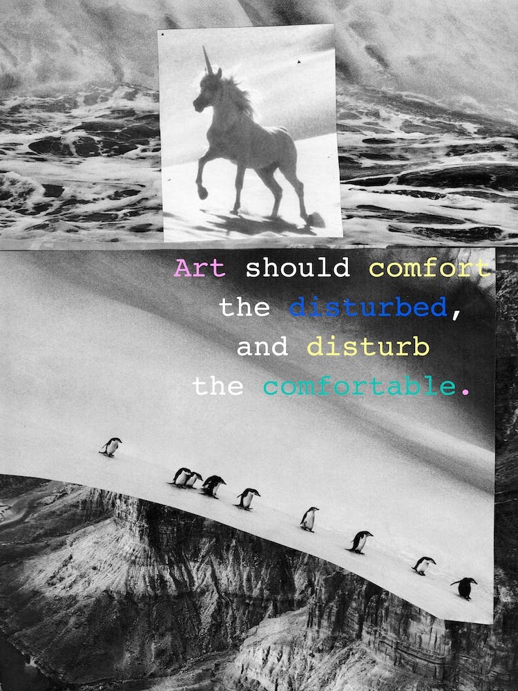 Art Should Mindset Collage Unicorn