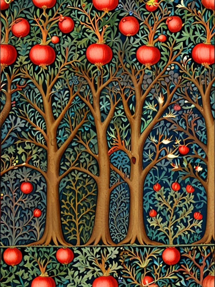 William Morris Pomegranate Trees