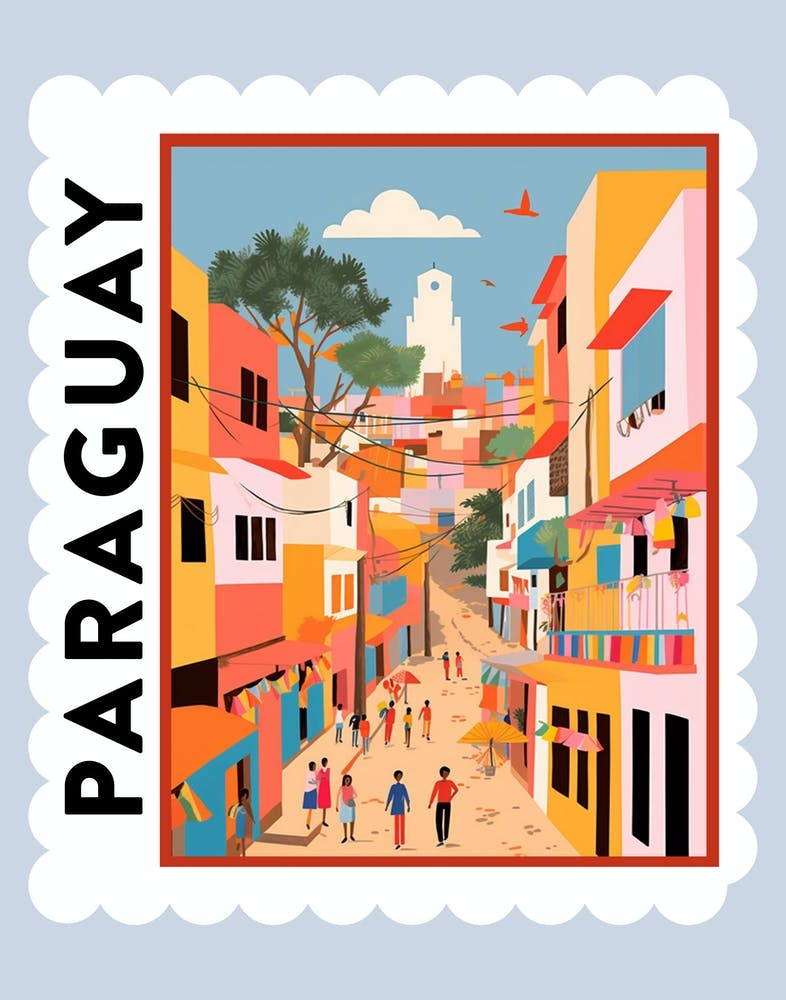 Paraguay 1 Travel Stamp Poster