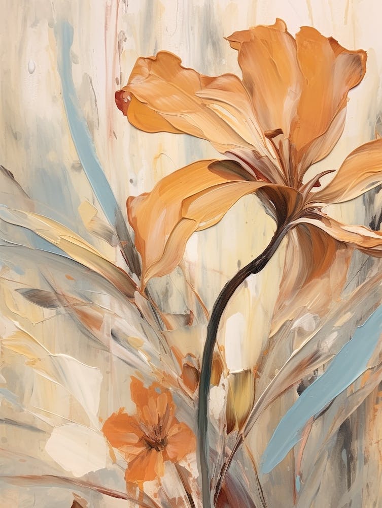 Fall Flower Painting Flax Flower 2