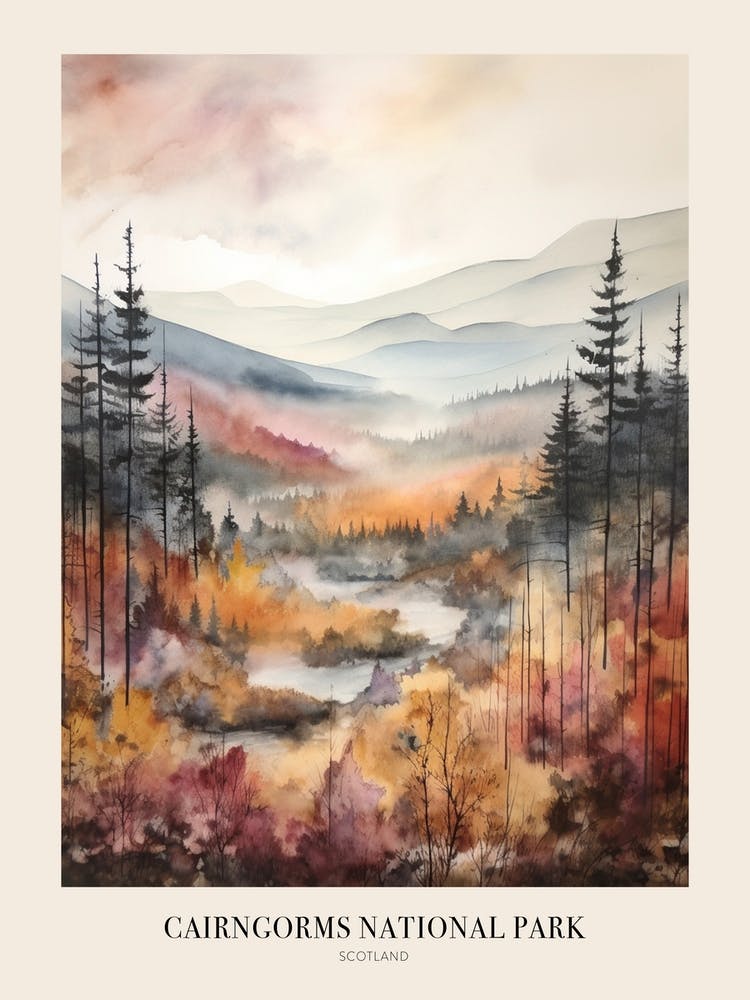 Cairngorms National Park Uk Trail Poster