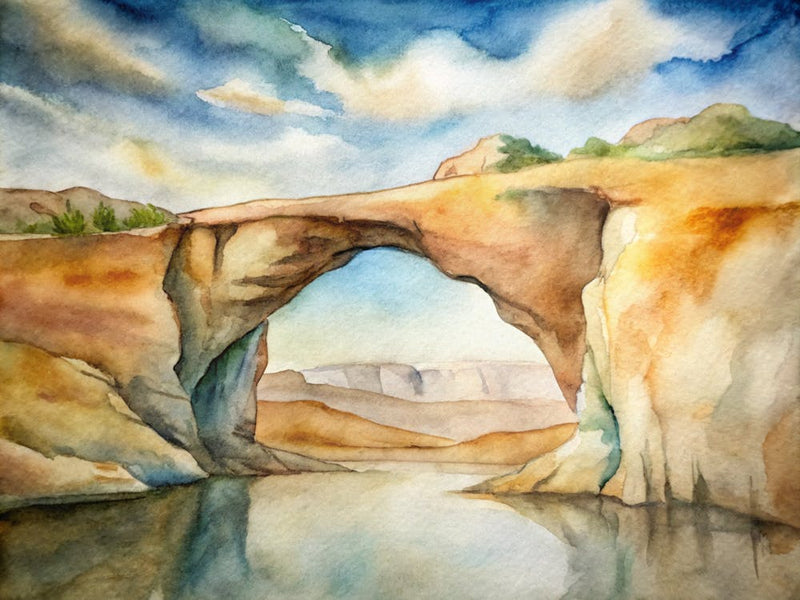 A Minimalist Depiction Of Natural Bridges Carved B (1)