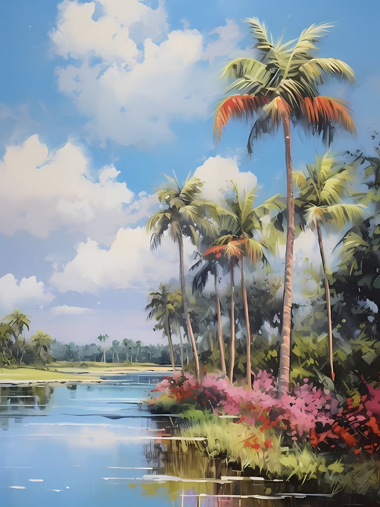 Palm Trees By The Water