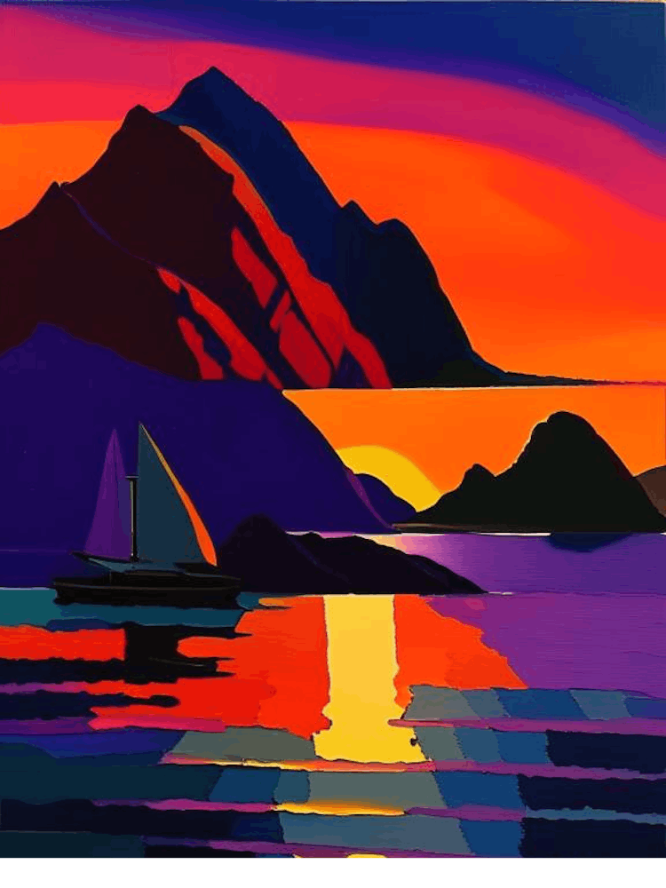 Boat In The Boat At Sunset 2