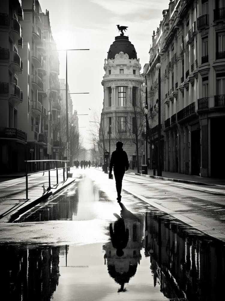 Madrid, Spain, Black And White Analogue Photography 1