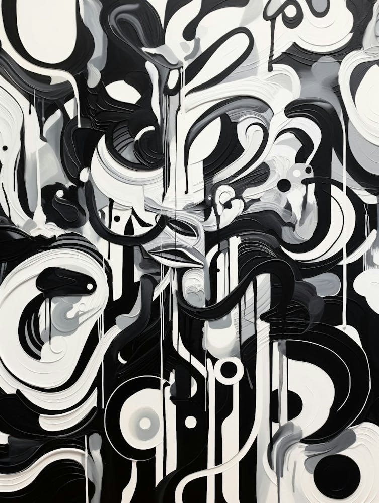 Vibrant Contrasts Abstract Black And White 3