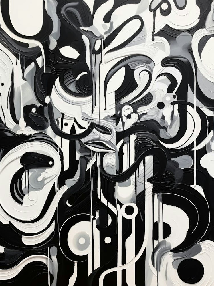 Vibrant Contrasts Abstract Black And White 3