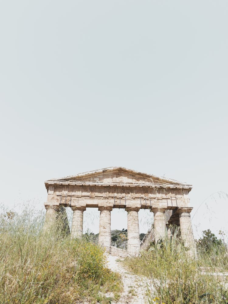 Ancient Temple Of Segesta In Sicily In Italy