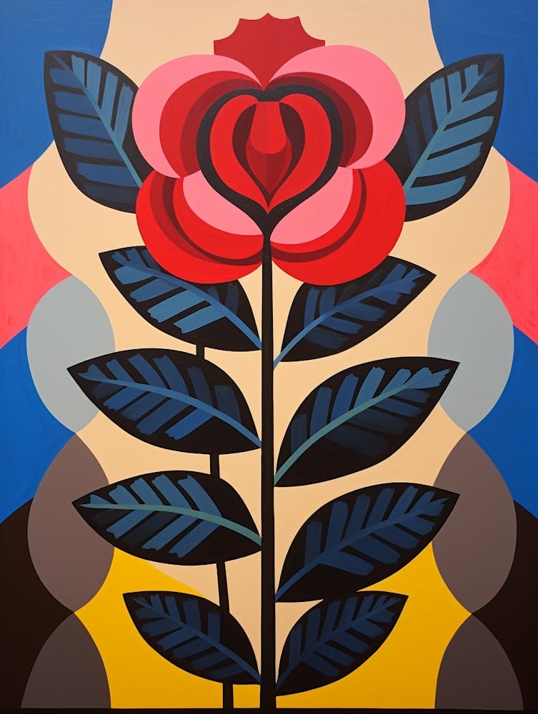Flower Motif Painting Rose 4