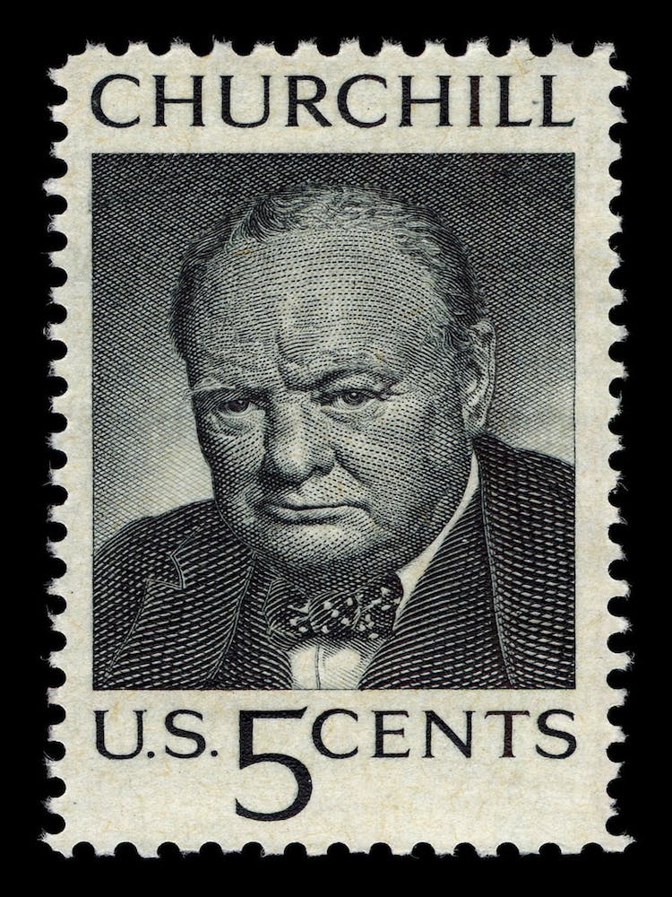 1965 5 Cent Us Stamp Honoring Winston Churchill