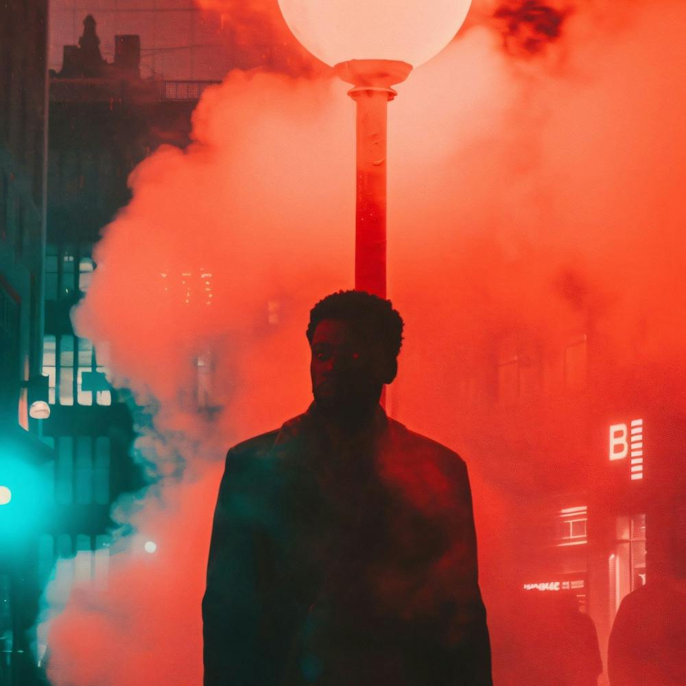 Portrait Of A Man At Night