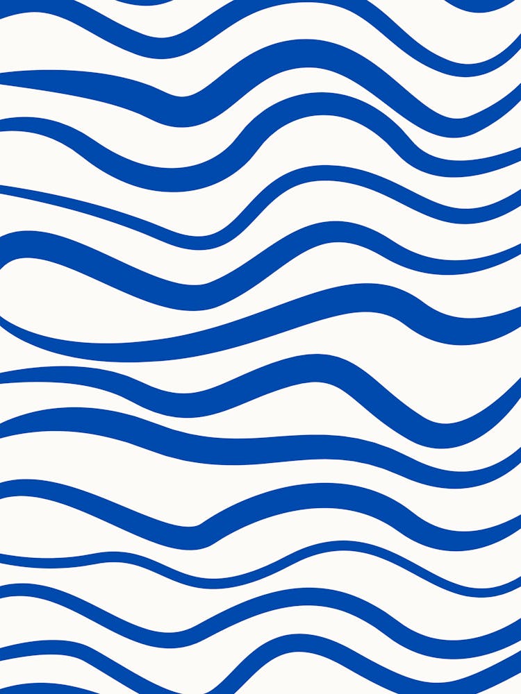 Blue And White Wavy Pattern 2