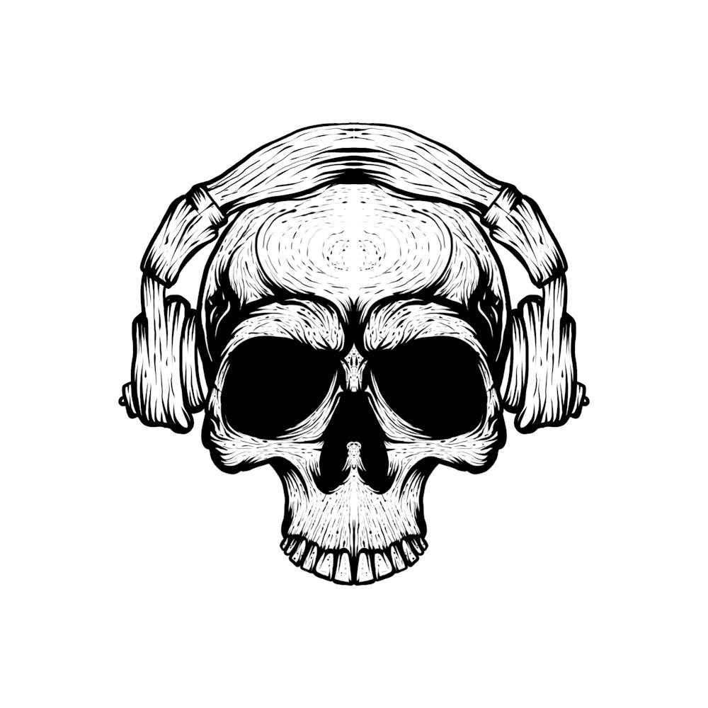 Skull With Headphones