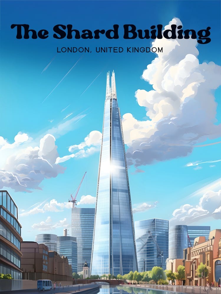 The Shard Building London 3 Travel Poster 3 4 Resize