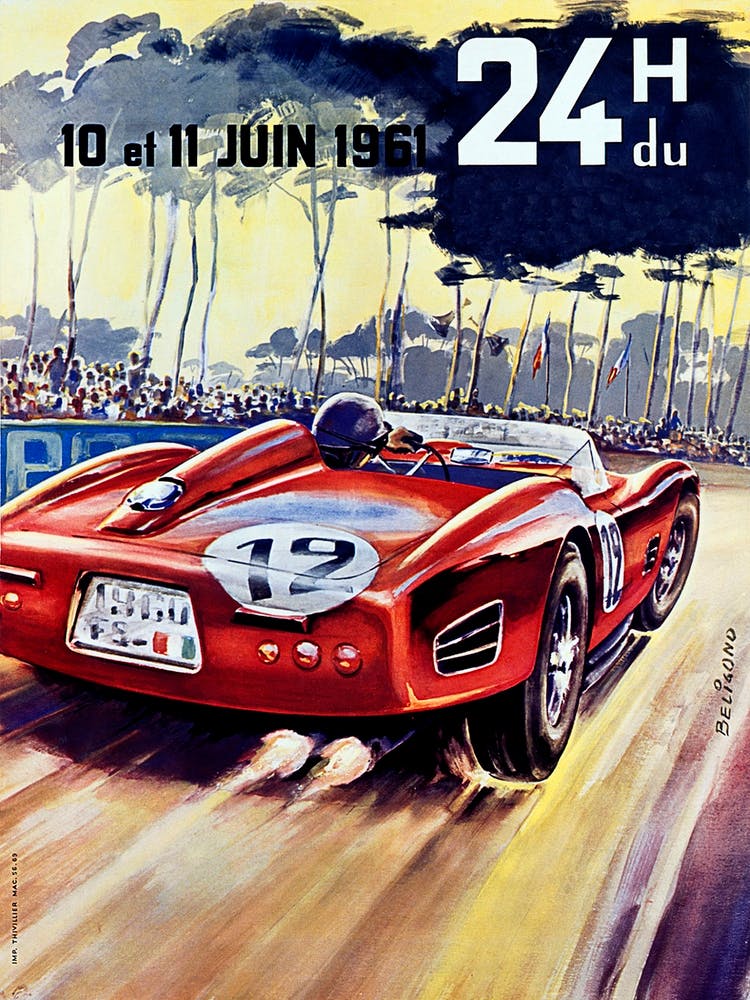 Old Timer Car On The Race, France