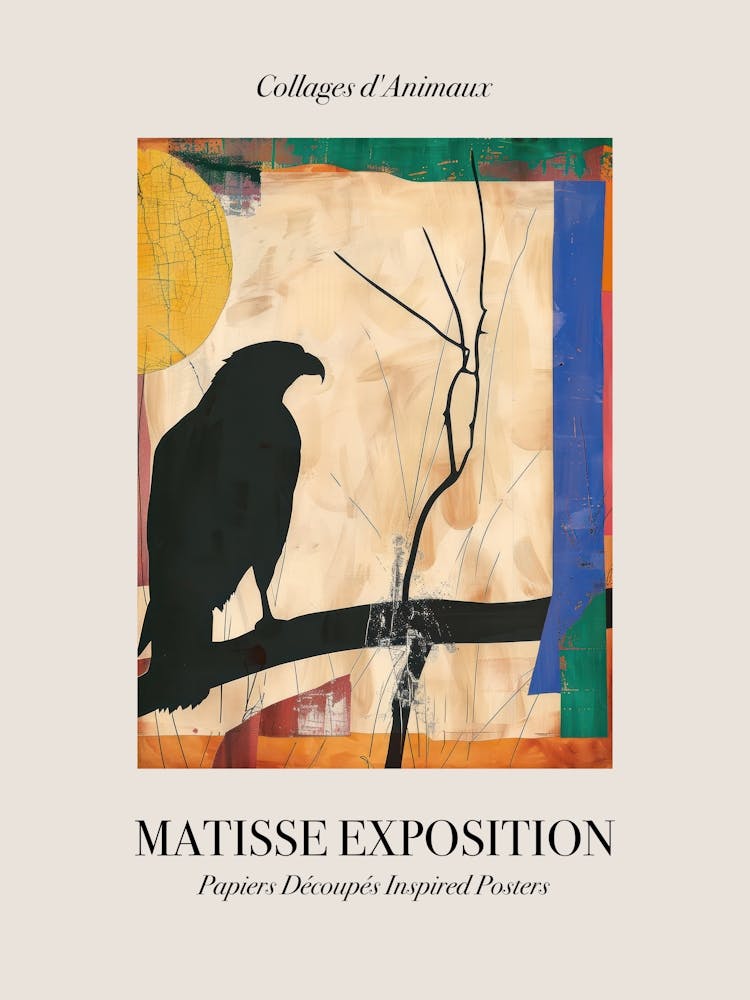 Hawk 3 Matisse Inspired Exposition Animals Poster