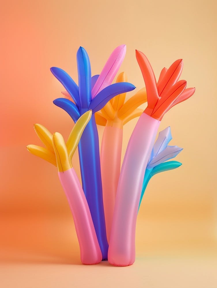 Dreamy Inflatable Flowers Fountain Grass