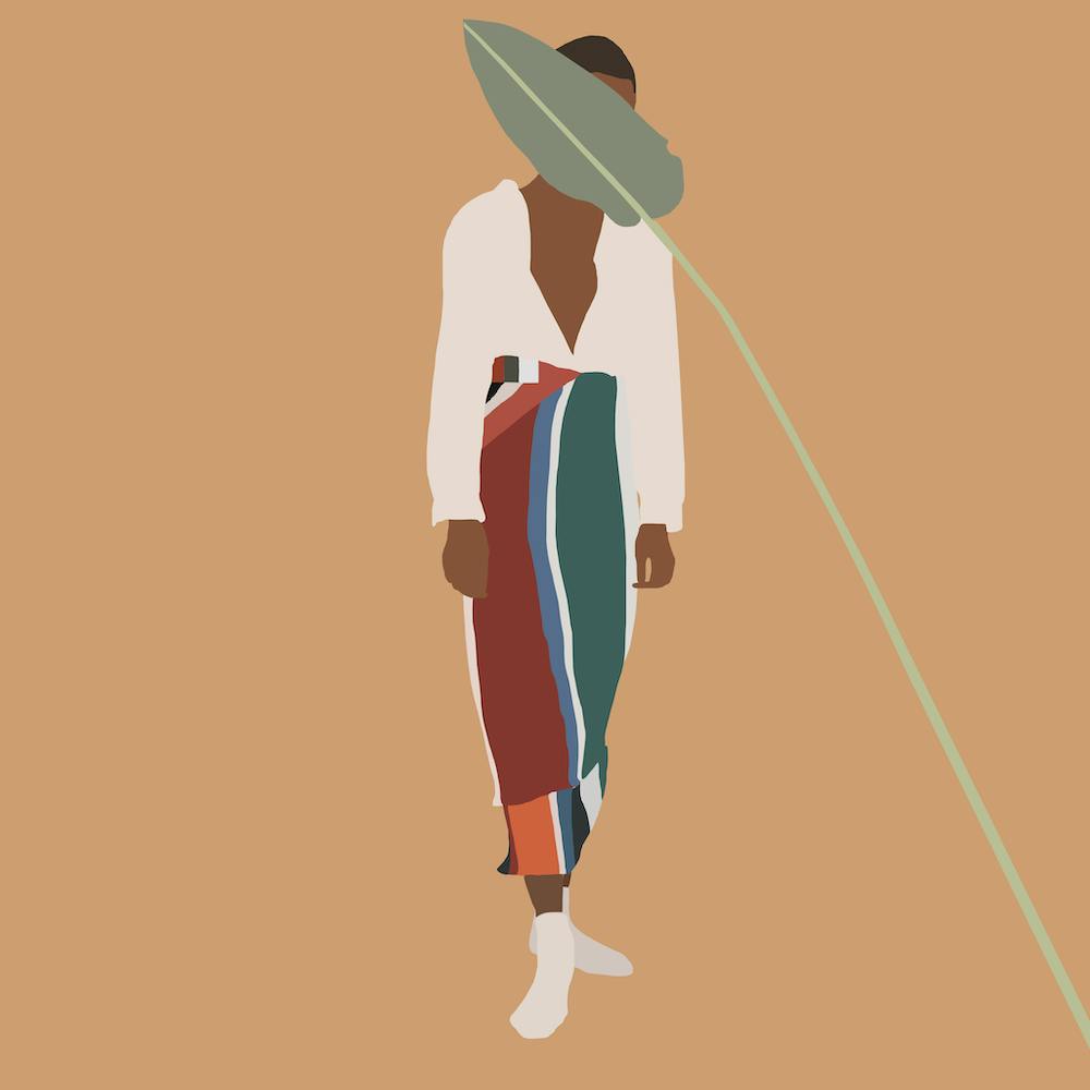 Woman Holding A Leaf