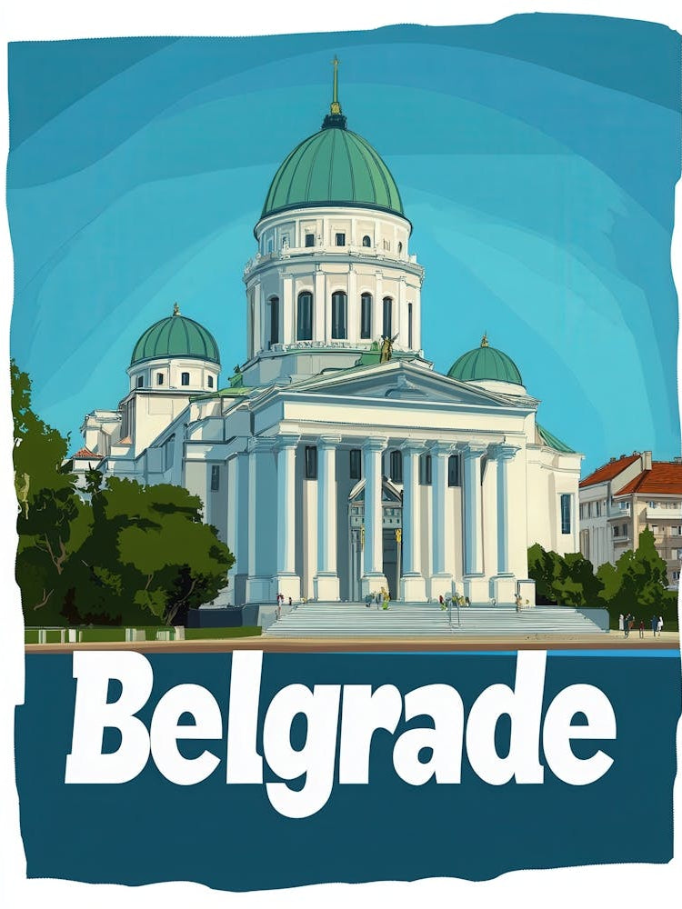 Aihrgdesign A 1970s Inspired Travel Poster For Belgrade 3