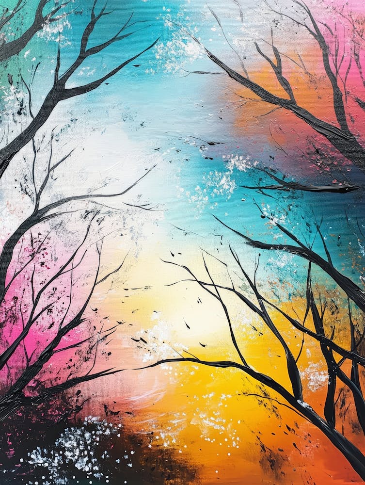 Abstract Tree Painting