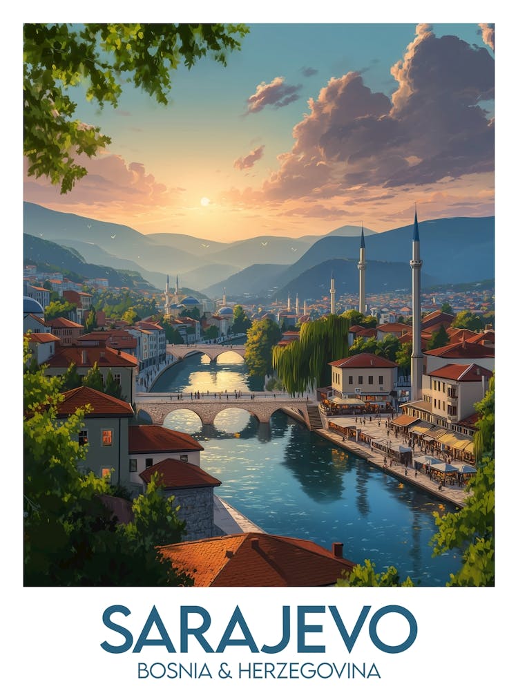 Affiche de voyage Sarajevo